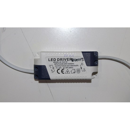 ΤΡΟΦΟΔΟΤΙΚΟ ΦΩΤΙΣΤΙΚΟ LED 12W Output 32-42VDC 300mA ΦΙΣ ΠΛΑΚΕ