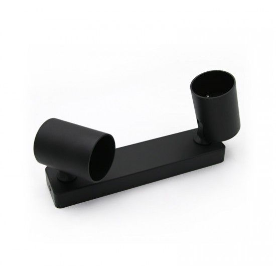 ΣΠΟΤ ΑΛΟΥΜΙΝIOY KINHTO ΕΠΙΤΟΙΧΟ/ΟΡΟΦΗΣ GU10 ΔΙΠΛΟ ΜΑΥΡΟ 250mm