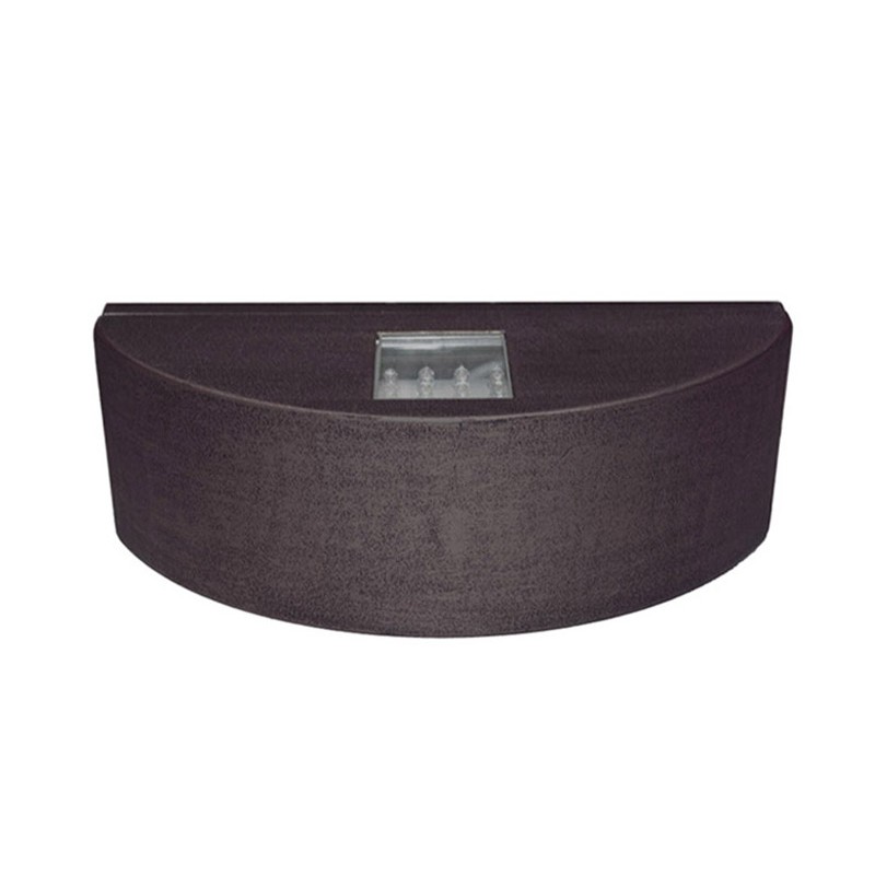 LED ΦΩΤΙΣΤ.ΔΙΠΛΟ ΗΜΙΚΥΚΛΙΟ ΕΠΙΤΟΙΧΟ ΑΛΟΥΜΙΝΙΟΥ 3.3W ΨΥΧΡΟ ΣΚΟΥΡΙΑ