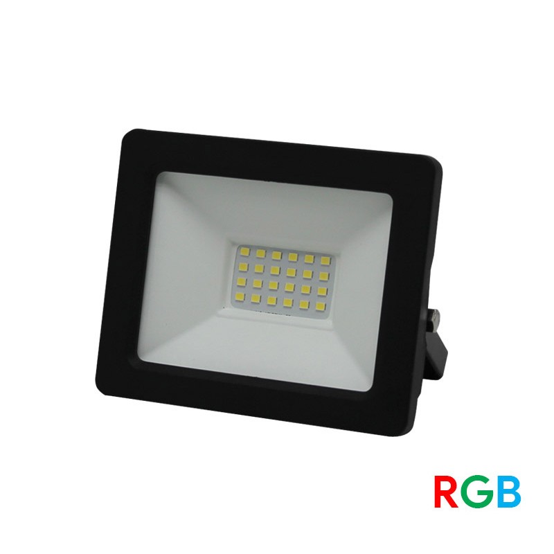 ΠΡΟΒΟΛΕΑΣ LED RGB 24VDC 10W 4 ΚΑΛΩΔΙΑ ΧΡΕΙΑΖΟΝΤΑΙ CONTROL ΜΑΥΡΟΣ