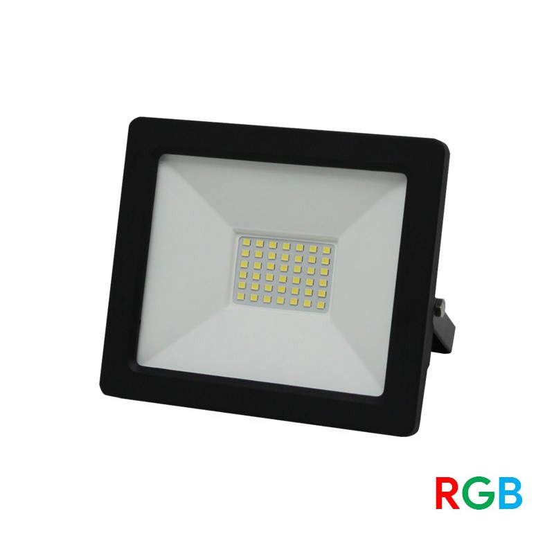 ΠΡΟΒΟΛΕΑΣ LED RGB 24VDC 30W 4ΚΑΛΩΔΙΑ ΧΡΕΙΑΖΟΝΤΑΙ CONTROL ΜΑΥΡΟΣ