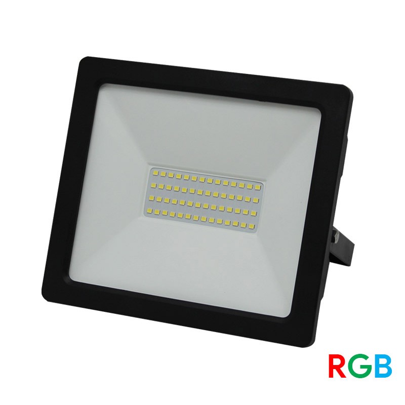 ΠΡΟΒΟΛΕΑΣ LED RGB 24VDC 50W 4 ΚΑΛΩΔΙΑ ΧΡΕΙΑΖΟΝΤΑΙ CONTROL ΜΑΥΡΟΣ