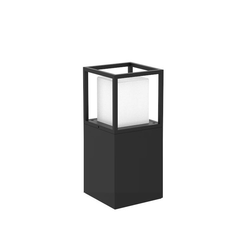 ΚΟΛΩΝΑ ΑΛΟΥΜΙΝΙΟΥ ΤΕΤΡΑΓΩΝΗ D150X150mm h30cm ΝΤΟΥΙΕ27 ΓΡΑΦΙΤΗ