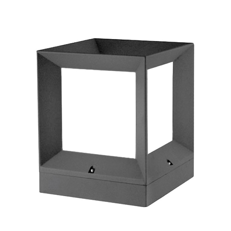 ΦΩΤΙΣΤΙΚΟ ΑΛΟΥΜΙΝΙΟΥ ΤΕΤΡΑΓΩΝΟ D22x22cm h:27cm Ε27 ΓΡΑΦΙΤΗΣ