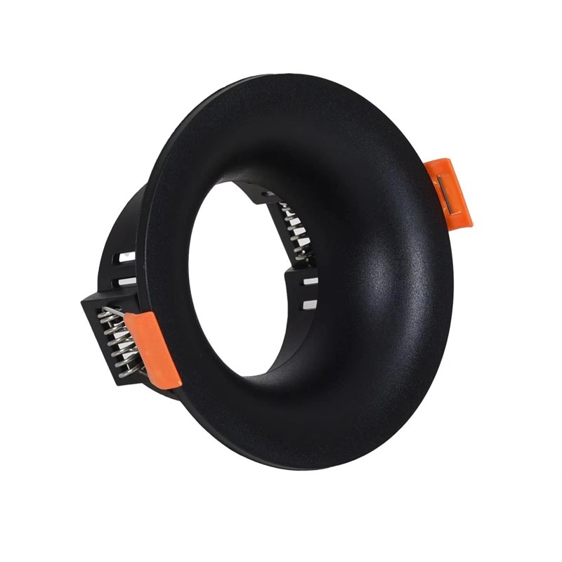 ΣΠΟΤ GU10 ΑΛΟΥΜΙΝΙΟΥ ΣΤΡΟΓΓΥΛΟ ΚΟΙΛΟ ΒΑΘΥ ΣΤΑΘΕΡΟ ΜΑΥΡΟ