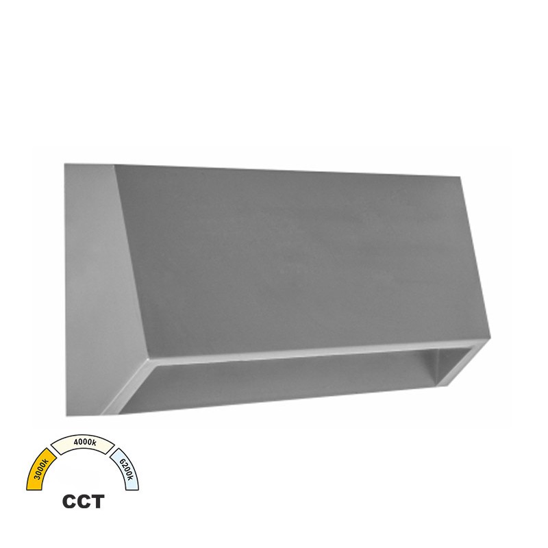 LED ΦΩΤΙΣ.PC ΕΠΙΤΟΙΧΟ ΕΜΜΕΣΟΥ ΚΥΡΤΟ ΟΡΘΟΓΩΝΙΟ 3W CCT IP65 ΓΚΡΙ