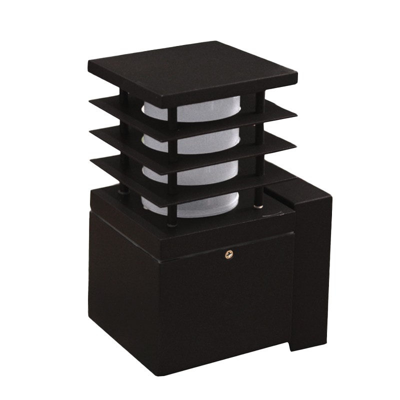 ΑΠΛΙΚΑ ΑΛΟΥΜΙΝΙΟΥ ΤΕΤΡΑΓΩΝΗ ΜΕ ΣΚΙΑΣΤΡΟ D110X110 h22cm Ε27 ΜΑΥΡH