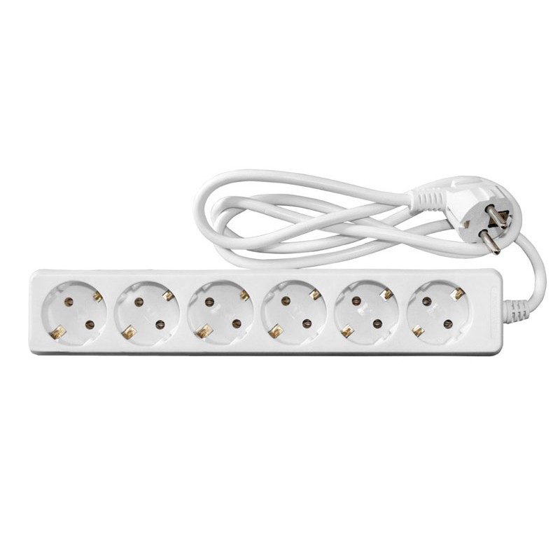 ΠΟΛΥΠΡΙΖΟ ΜΕ ΚΑΛΩΔΙΟ 3x1mm² 1.5μ 6 ΣΟΥΚΟ ΛΕΥΚΟ