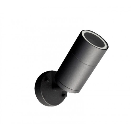 ΣΠΟΤ ΑΛΟΥΜΙΝΙΟΥ ΚΙΝΗΤΟ ΜΟΝΗΣ ΚΑΤΕΥΘΥΝΣΗΣ ΕΠΙΤΟΙΧΟ Φ60 GU10 ΜΑΥΡΟ