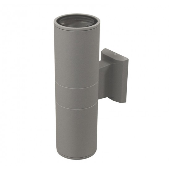 ΣΠΟΤ ΑΛΟΥΜΙΝΙΟΥ ΔΙΠΛΗΣ ΚΑΤΕΥΘΥΝΣΗΣ ΕΠΙΤΟΙΧΟ Φ90mm Ε27 ΓΚΡΙ