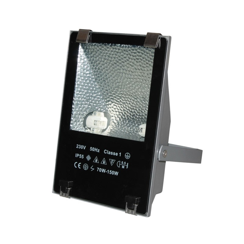 ΠΡΟΒΟΛΕΑΣ HQI ΣΤΕΓΑΝΟΣ ΙP55 ΑΣΥΜΜΕΤΡΗΣ ΔΕΣΜΗΣ ΜΕ ΚΛΙΠΣ 70W ΓΚΡΙ