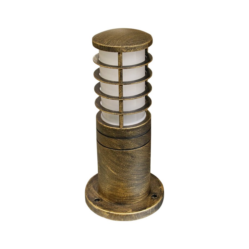 ΚΟΛΩΝΑ ΑΛΟΥΜΙΝΙΟΥ ΚΥΛΙΝ ΜΕ ΣΚΙΑΣΤΡΟ Φ90mm h30cm ΝΤΟΥΙ Ε27 ΡΟΥΣΤΙΚ