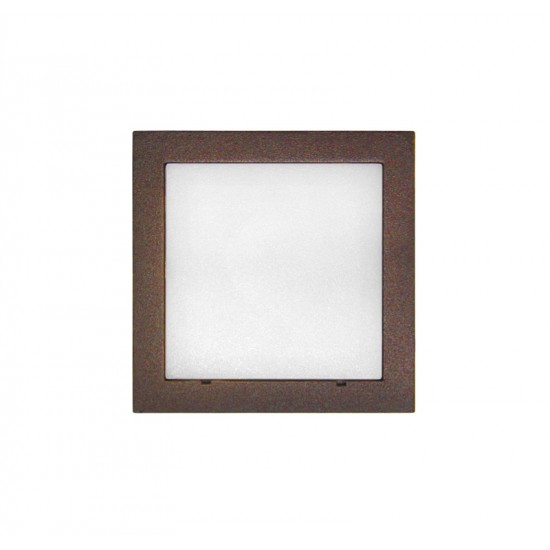 LED ΦΩΤΙΣΤΙΚΟ ΑΛΟΥΜΙΝΙΟΥ ΕΠΙΤΟΙΧΟ TETΡΑΓΩΝΟ 1W ΘΕΡΜΟ ΣΚΟΥΡΙΑ