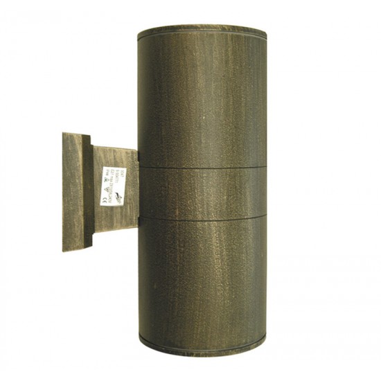 ΣΠΟΤ ΑΛΟΥΜΙΝΙΟΥ ΔΙΠΛΗΣ ΚΑΤΕΥΘ.ΣΤΡΟΓΓ.ΕΠΙΤΟΙΧΟ Φ108mm Ε27 ΡΟΥΣΤΙΚ