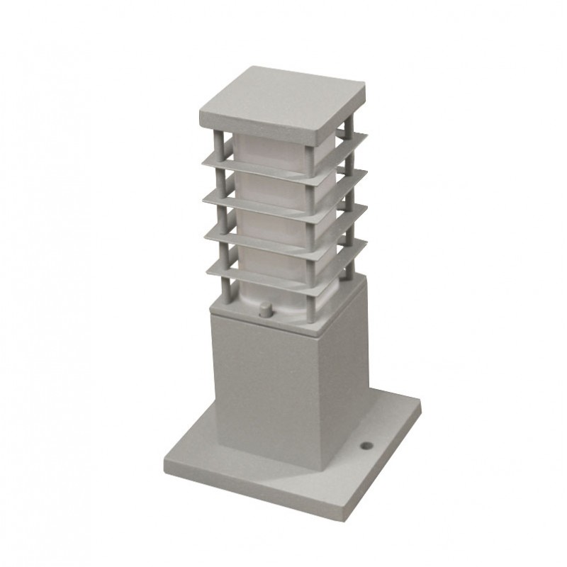 ΚΟΛΩΝΑ ΑΛΟΥΜΙΝΙΟΥ ΤΕΤΡΑΓΩΝΗ ΜΕ ΣΚΙΑΣ D70X70 h23cm ΝΤΟΥΙ Ε27 ΓΚΡΙ