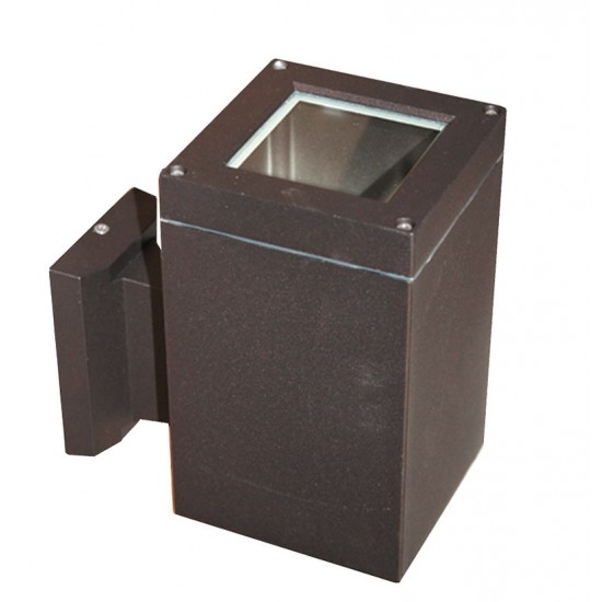 ΣΠΟΤ ΑΛΟΥΜΙΝΙΟΥ ΜΟΝΗΣ ΚΑΤΕΥΘΥΝ.ΤΕΤΡΑΓ.ΕΠΙΤΟΙΧΟ D108mm Ε27 ΣΚΟΥΡΙΑ