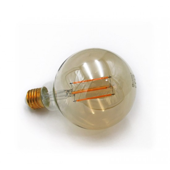 LED ΛΑΜΠΑ COG GLOBE Φ95 Ε27 6W ΝΤΙΜΑΡΙΖΟΜΕΝΗ ΜΕΛΙ 2200K