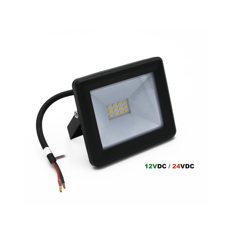 ΠΡΟΒΟΛEAΣ LED 10W 12/24VDC 4000K IP65 ΜΑΥΡΟ