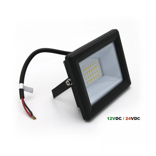 ΠΡΟΒΟΛΕΑΣ LED 20W 12/24VDC 4000K IP65 ΜΑΥΡΟ