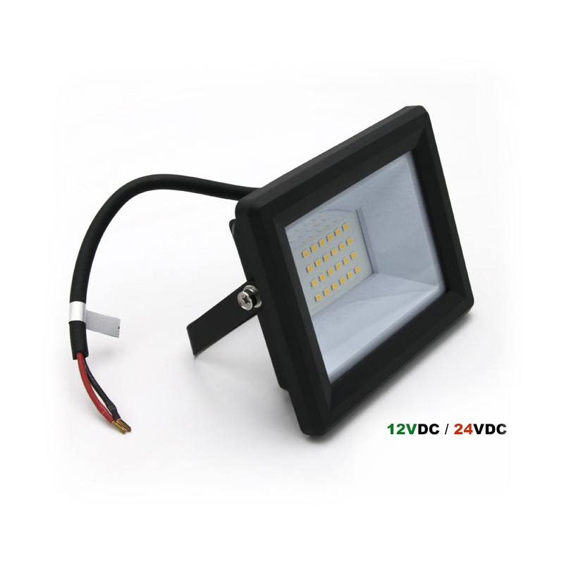 ΠΡΟΒΟΛΕΑΣ LED 20W 12/24VDC 4000K IP65 ΜΑΥΡΟ