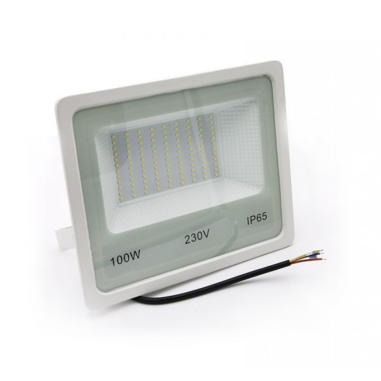 ΠΡΟΒΟΛΕΑΣ LED 100W 230V 3000K IP65 ΛΕΥΚΟΣ