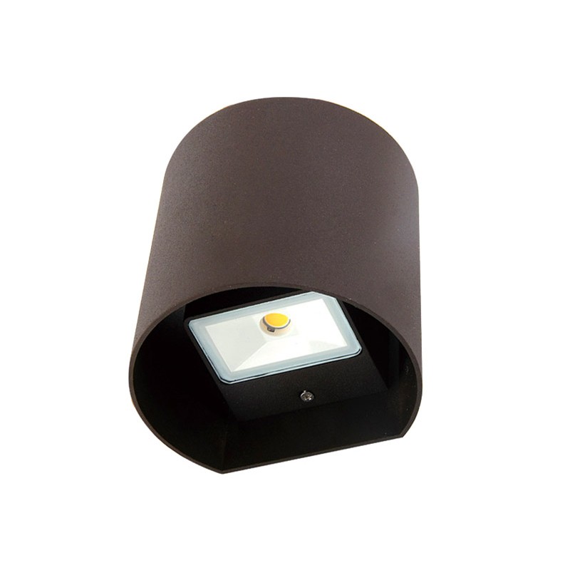 LED ΦΩΤ.ΕΠΙΤΟΙΧΟ ΑΛΟΥΜ.ΚΥΛΙΝΔ.ΔΙΠΛΗΣ ΚΑΤΕΥΘΥΝΣ.2x3W 3000Κ ΣΚΟΥΡΙΑ