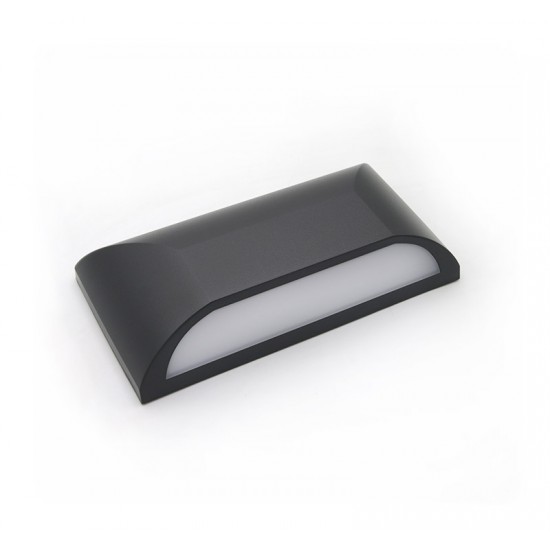 LED ΦΩΤΙΣΤΙΚΟ PC ΕΠΙΤΟΙΧ.ΟΒΑΛ ΜΟΝΗΣ ΚΑΤΕΥΘ.6W 3000Κ IP65 ΓΡΑΦΙΤΗΣ