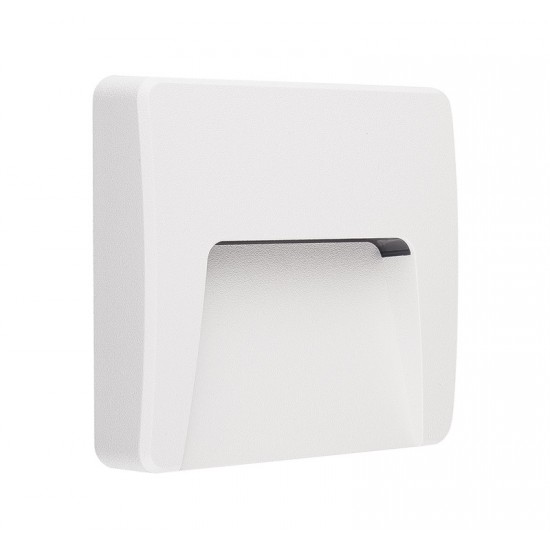 LED ΦΩΤΙΣΤΙΚΟ PC ΕΠΙΤΟΙΧΟ ΕΜΜΕΣOY ΤΕΤΡΑΓΩΝΟ 3W 3000Κ IP65 ΛΕΥΚΟ