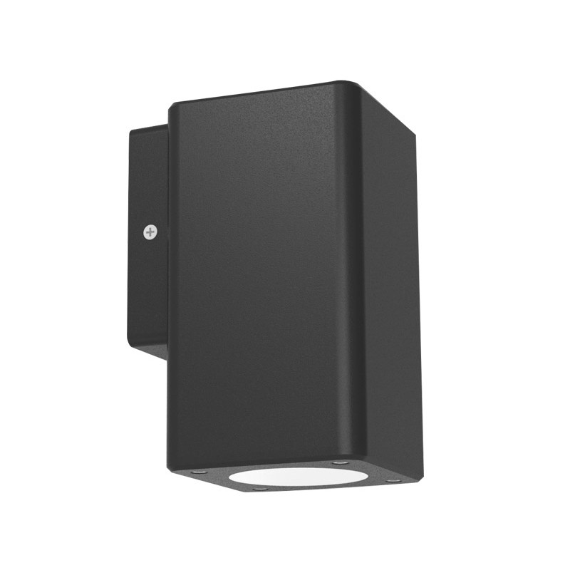 ΣΠΟΤ PC ΕΠΙΤΟΙΧΟ ΜΟΝΗΣ ΚΑΤΕΥΘ.ΤΕΤΡΑΓΩΝΟ D:76mm GU10 IP54 ΓΡΑΦΙΤΗΣ