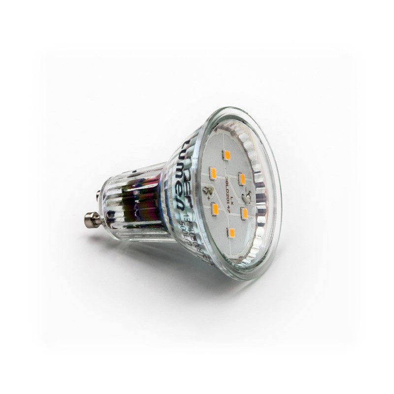 LED ΛΑΜΠΑ GU10 ΓΥΑΛΙΝΟ 5W 230V 105° ΝΤΙΜΑΡΙΖΟΜΕΝΗ ΘΕΡΜΟ 3000Κ