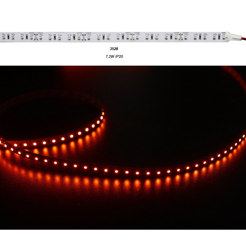 ΤΑΙΝΙΑ LED 5m 24VDC 7.2W/m 5050 90LED/m ΚΟΚΚΙΝΟ IP20 ECO