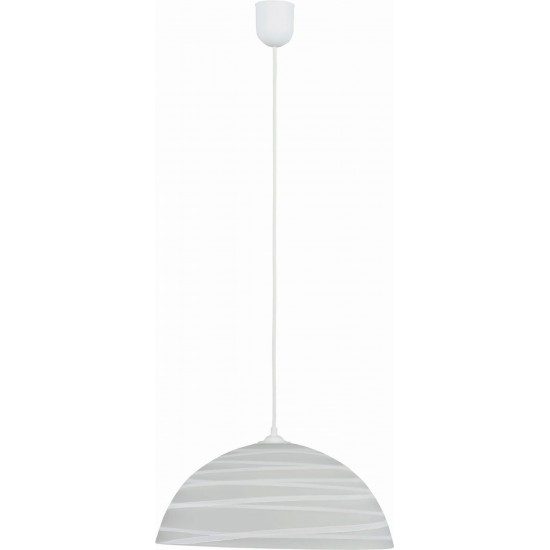 Φωτιστικό μονόφωτο γυαλί λευκό Ε27 Φ30