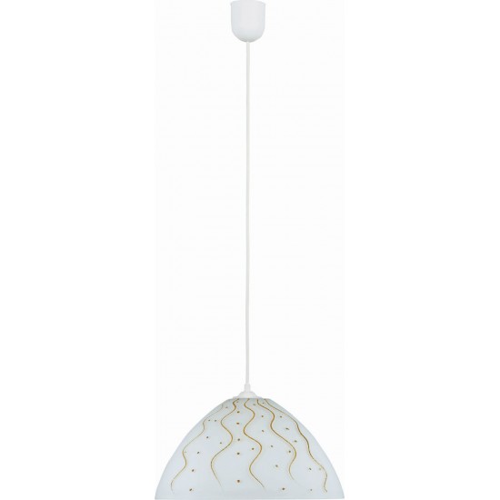 Φωτιστικό μονόφωτο γυαλί χρυσό Ε27 Φ25