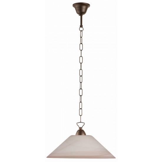 Φωτιστικό μονόφωτο γυαλί καφέ Ε27 Φ37