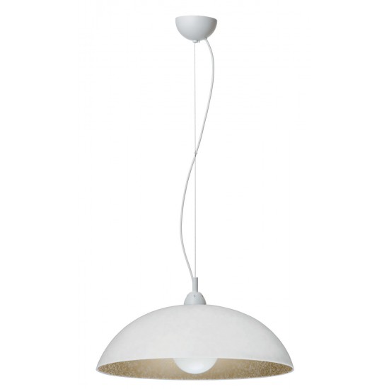 Φωτιστικό μονόφωτο Plexiglass  λευκό/χρυσό  Ε27 Φ40