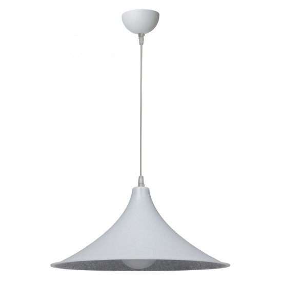 Φωτιστικό μονόφωτο Plexiglass  λευκό/ασημί Ε27 Φ42