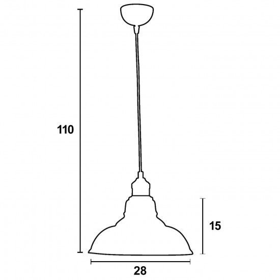 Φωτιστικό μονόφωτο γυαλί μελί E27 Φ28