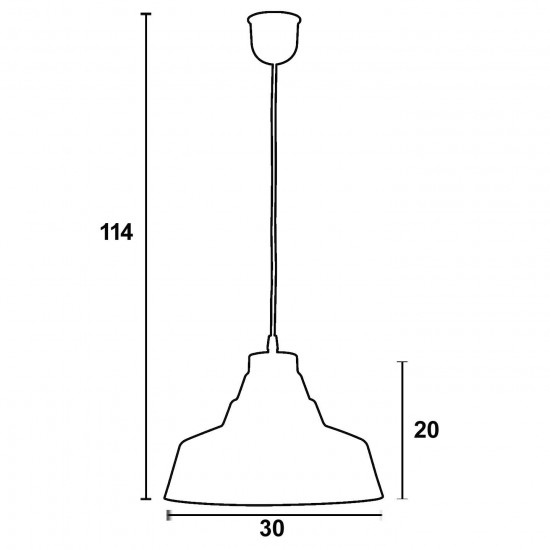 Φωτιστικό μονόφωτο αλουμίνιο χαλκός/πατίνα μαύρη Ε27 Φ30