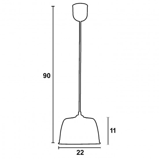 Φωτιστικό μονόφωτο αλουμίνιο λευκό Ε27 Φ22