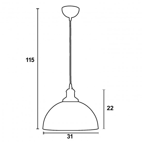 Φωτιστικό μονόφωτο αλουμίνιο μαύρο/πατίνα ασημί Ε27 Φ31