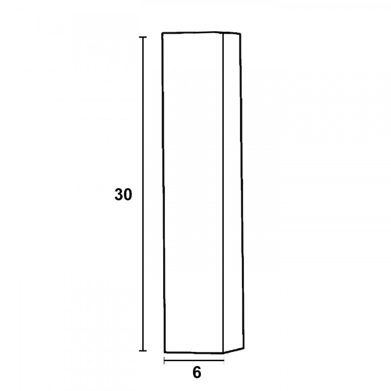 Φωτιστικό μονόφωτο οροφής αλουμίνιο τετράγωνο μαύρο GU10 Φ6