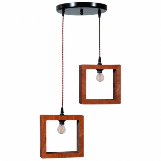 PDA 382 ΚΡΕΜΑΣΤΟ ΞΥΛΙΝΟ ΤΕΤΡΑΓΩΝΟ ΠΟΛΥΦΩΤΟ ARLIGHT