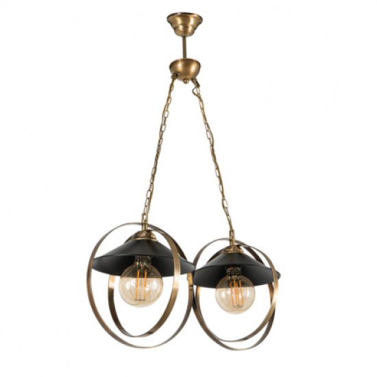 PDT 2062-2 ΚΡΕΜ. 2/Φ  ΔΥΟ ΜΕΤΑΛΛΙΚΟΙ ΚΥΚΛΟΙ ΣΥΝΔΥΑΣΜΟΣ ΜΕ ΚΑΜΠΑΝΑ