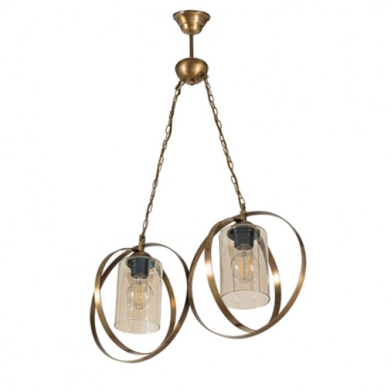 PDT 2063-2  2/Φ  ΚΡΕΜ. ΔΥΟ ΜΕΤΑΛΛΙΚΟΙ ΚΥΚΛΟΙ ΚΑΙ ΚΥΛΙΝΔΡΙΚΟ ΓΥΑΛΙ