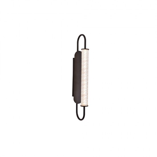 Inlight Επιτοίχιο φωτιστικό LED 12W 3CCT σε μαύρη απόχρωση απο μέταλλο και ακρυλικό D:12x50cm (43056-Black)
