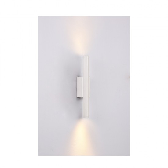 Inlight Επιτοίχιο φωτιστικό LED 2*5W 3000K σε λευκή απόχρωση απο αλουμίνιο D:30x6cm (43061-White)