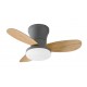 it-Lighting  BAY Ανεμιστήρας Οροφής με LED 20W, DC Μοτέρ & Smart App - Γκρι / Ξύλο (102000930)