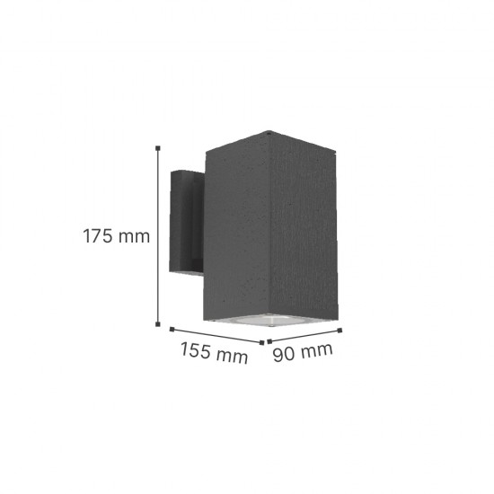 it-Lighting Elarbee E27 Outdoor Wall Lamp with Up or Down light in White (80203824)