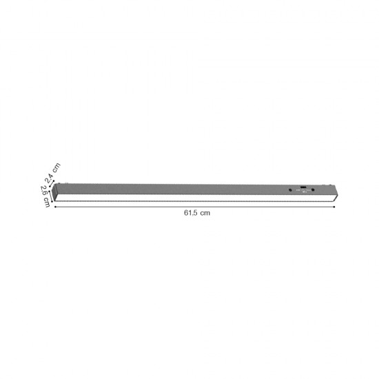 Inlight Γραμμικό φωτιστικό LED 20W 3CCT για Ultra Thin ράγα σε λευκή απόχρωση D:61,5X2,6X2,4cm (TMU0060-White)