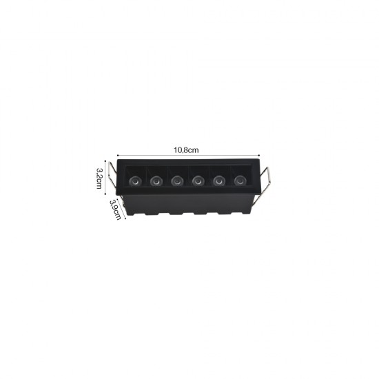 Inlight Downlight σποτ 6*3W 3CCT σε λευκή απόχρωση (X00200W)